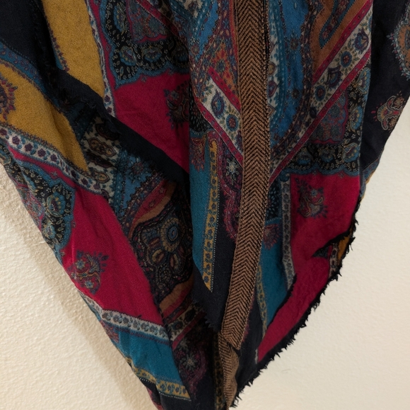 Marian Clayden Vintage Wool Sweater Cardigan V Taper Paisley Medium - Picture 6 of 6